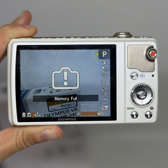 Olympus VR-340 16MP Digital Camera Silver 10x Optical Zoom w/ Box & Manuals - Picture 10 of 10